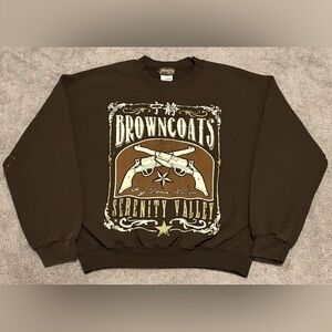 Firefly Browncoats Serenity Valley Brown Crew Sweatshirt Men’s Size Medium